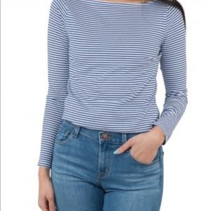 ANN MASHBURN	LONG-SLEEVED BOATNECK TEE